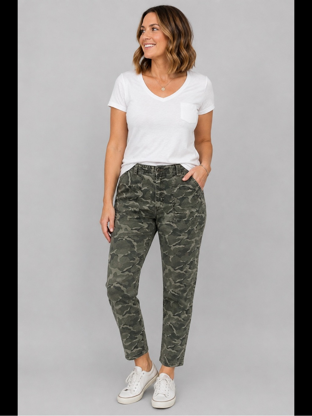 Torrid Olive Camo Ankle Pants - Picture 5 of 8